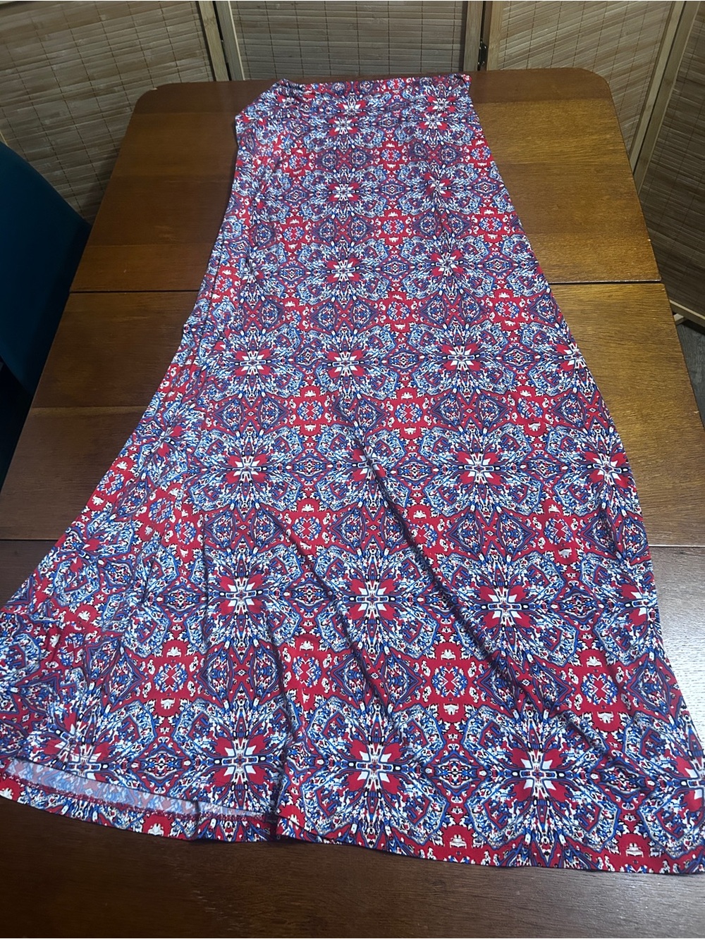 Gilli Maxi Skirt - Red & Blue